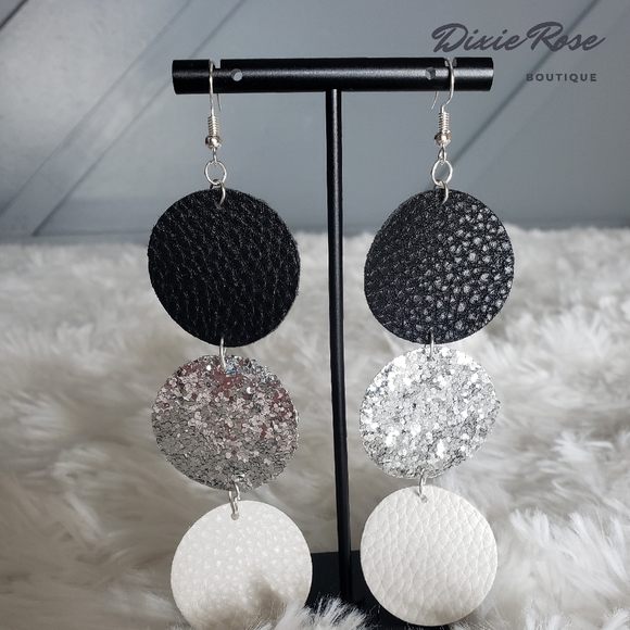 Handmade Faux Leather Earrings! - Picture 1 of 1